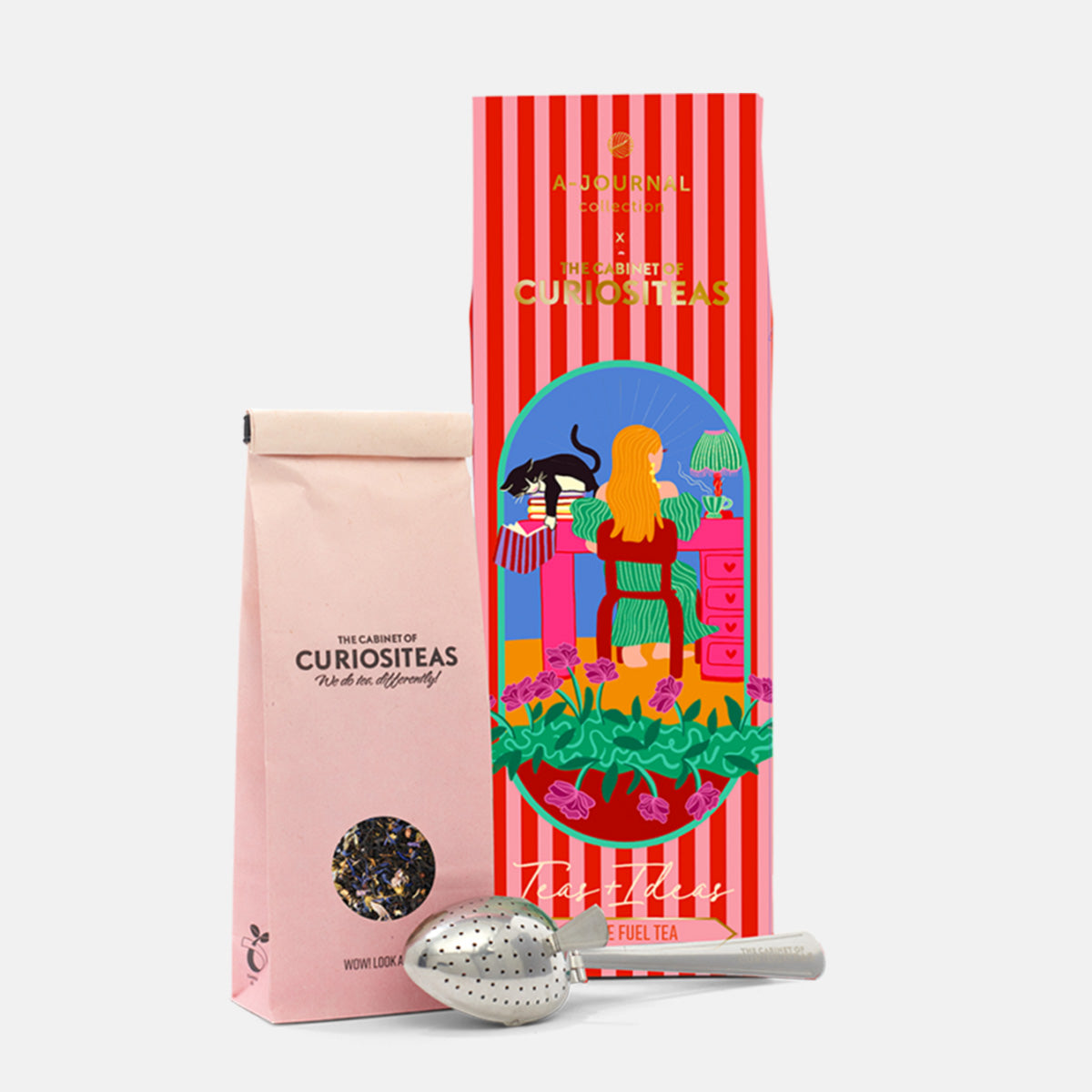 Curiositeas Giftbox Tea 'Doodle fuel'-groene thee/pioenroos