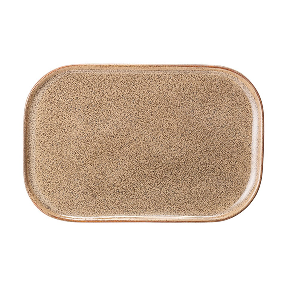 Bord Addison Stoneware 23x15cm-taupe