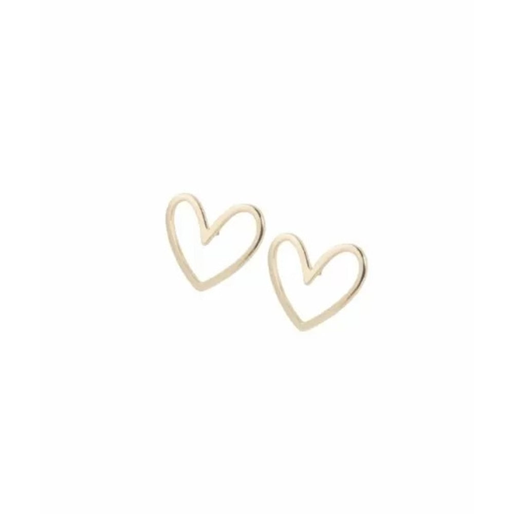 Oorbellen Studs Open Heart EB-gold