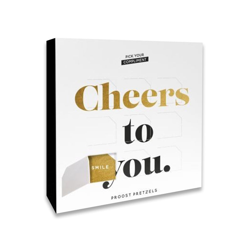 Pick your compliment 'Cheers to you'-pretzels