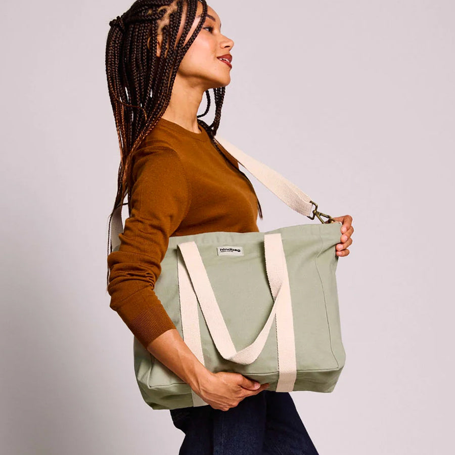 Shopper Cesar with Handle-green clay