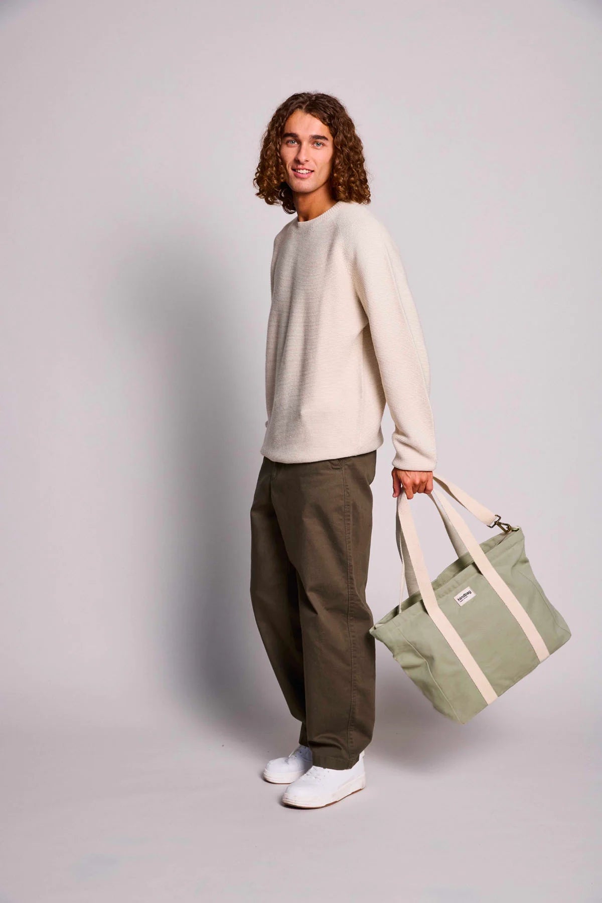Shopper Cesar with Handle-green clay