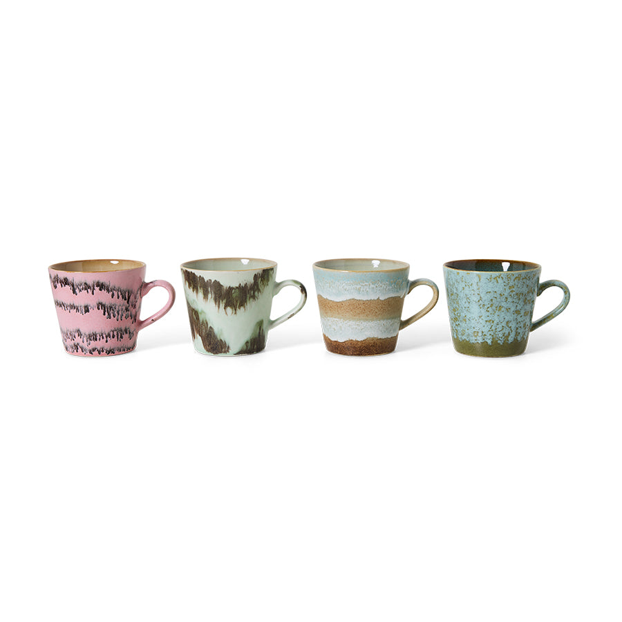
                      
                        70s ceramics: Cappuccino Mugs (set of 4) Dada-mixed
                      
                    