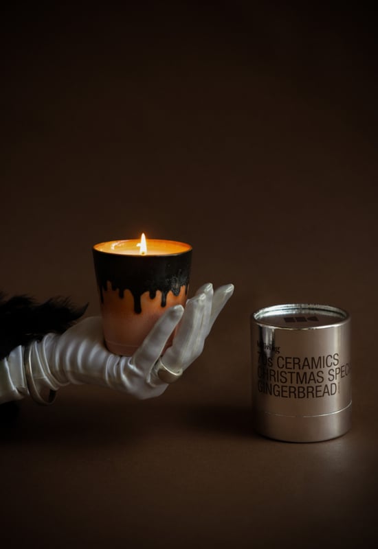70s ceramics Christmas Special Geurkaars-gingerbread