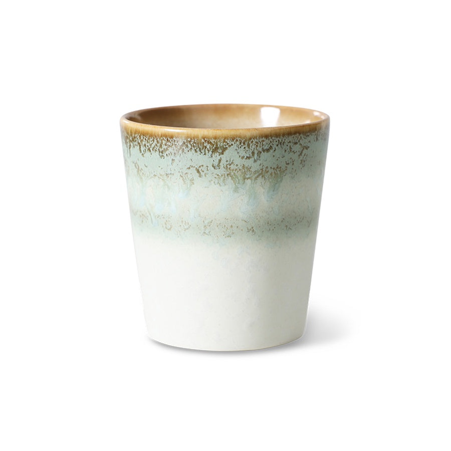 70s ceramics: Coffee Mug-petal
