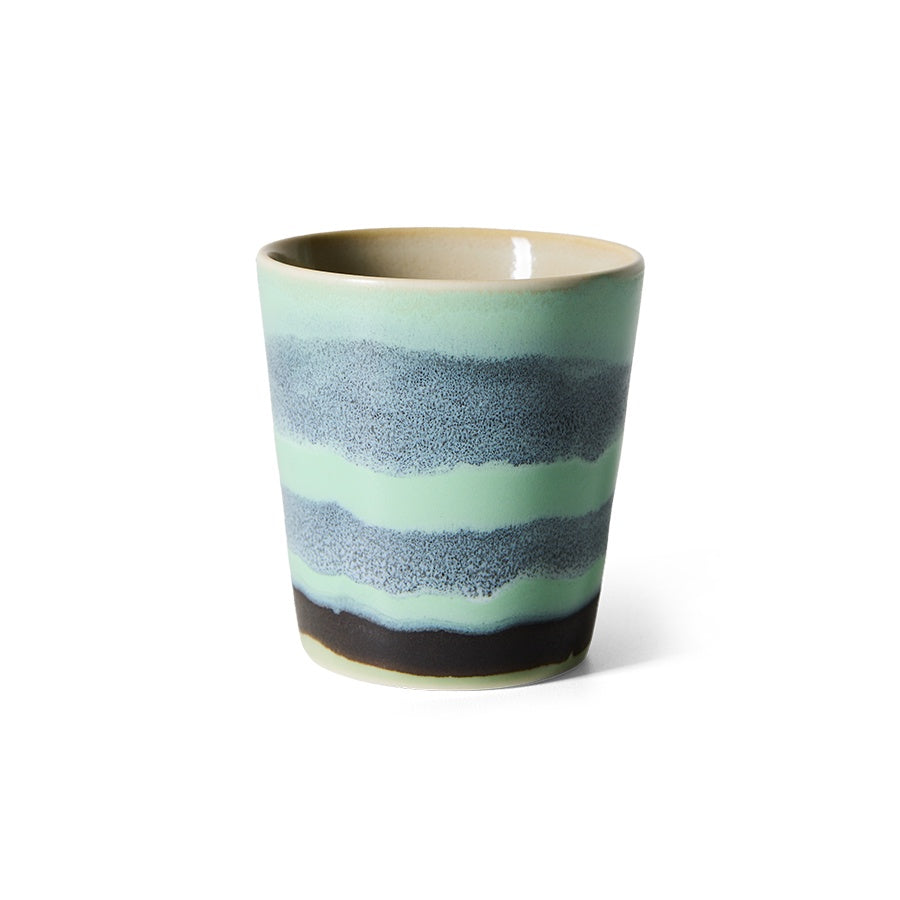 70s ceramics: Coffee Mug-river