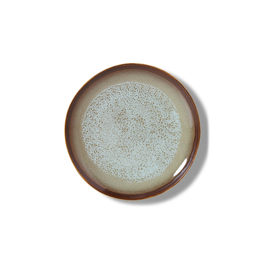70s ceramics: Dessert Plates (set of 2)-contrast