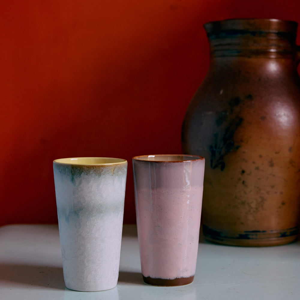 70s ceramics: Latte Mugs (set of 2) Fresco-mix