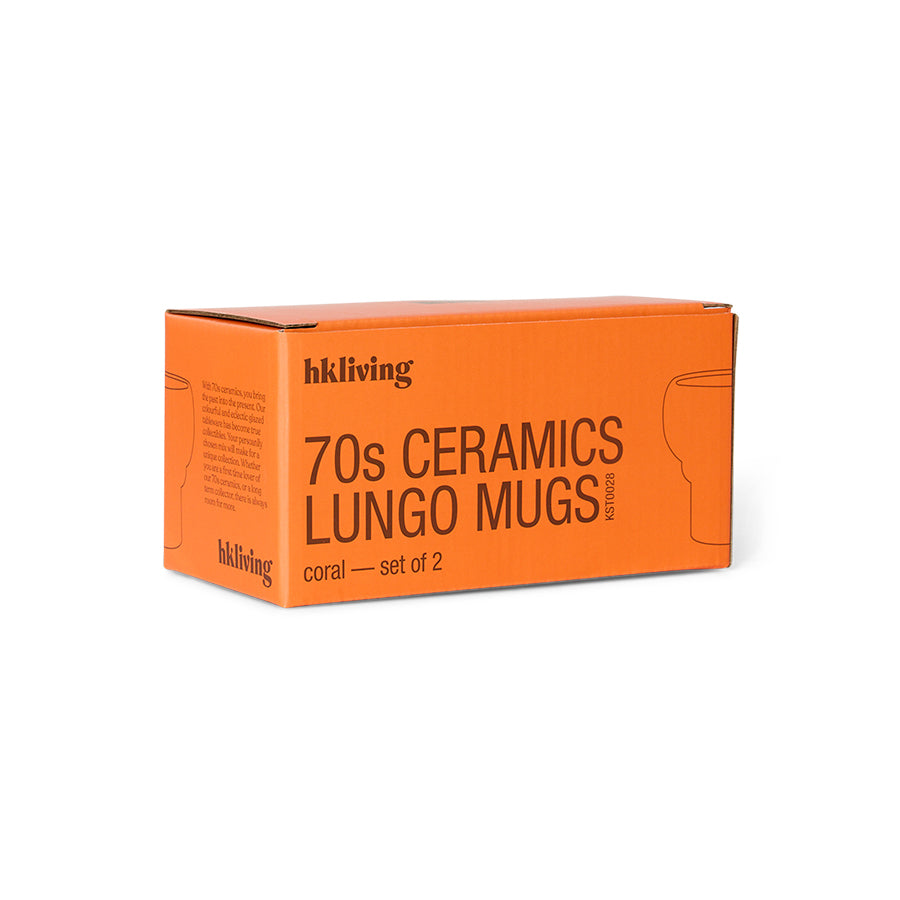 
                      
                        70s ceramics NEW: Lungo Mugs (set of 2) Coral-mix
                      
                    