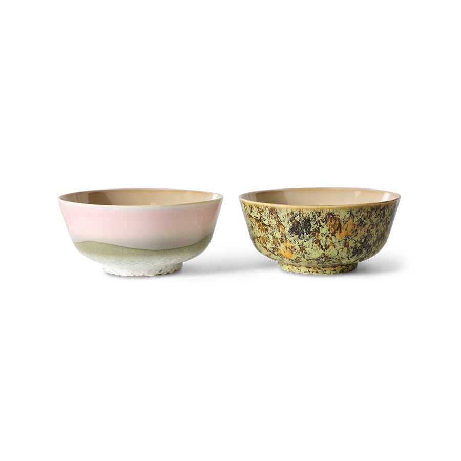 70s ceramics: Ramen Bowl (set of 2) Ascend-mixed