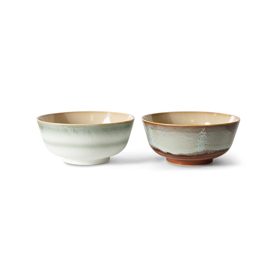 70s ceramics: Ramen Bowl (set of 2) Verge-mixed
