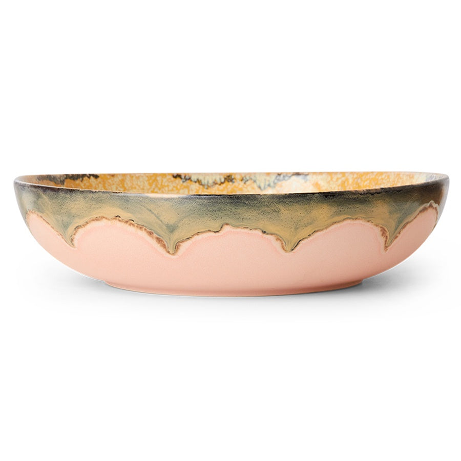 70s ceramics: Salad Bowl Large-sunflower