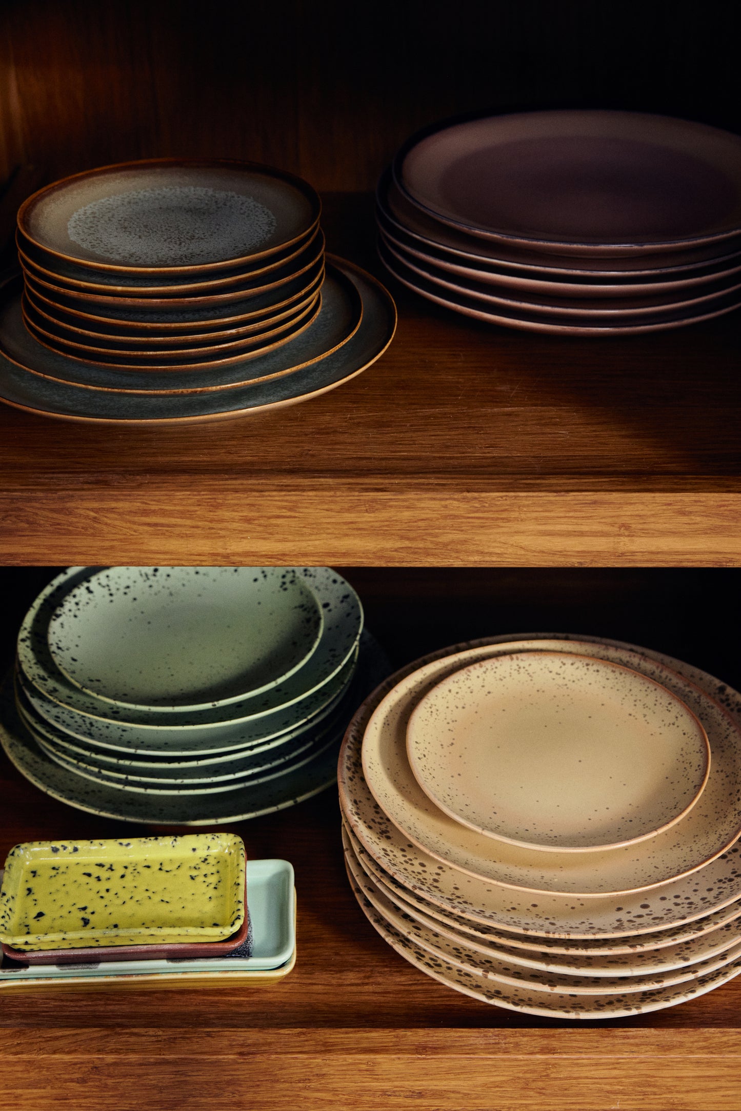 70s ceramics: Side Plates (set of 2)-grit