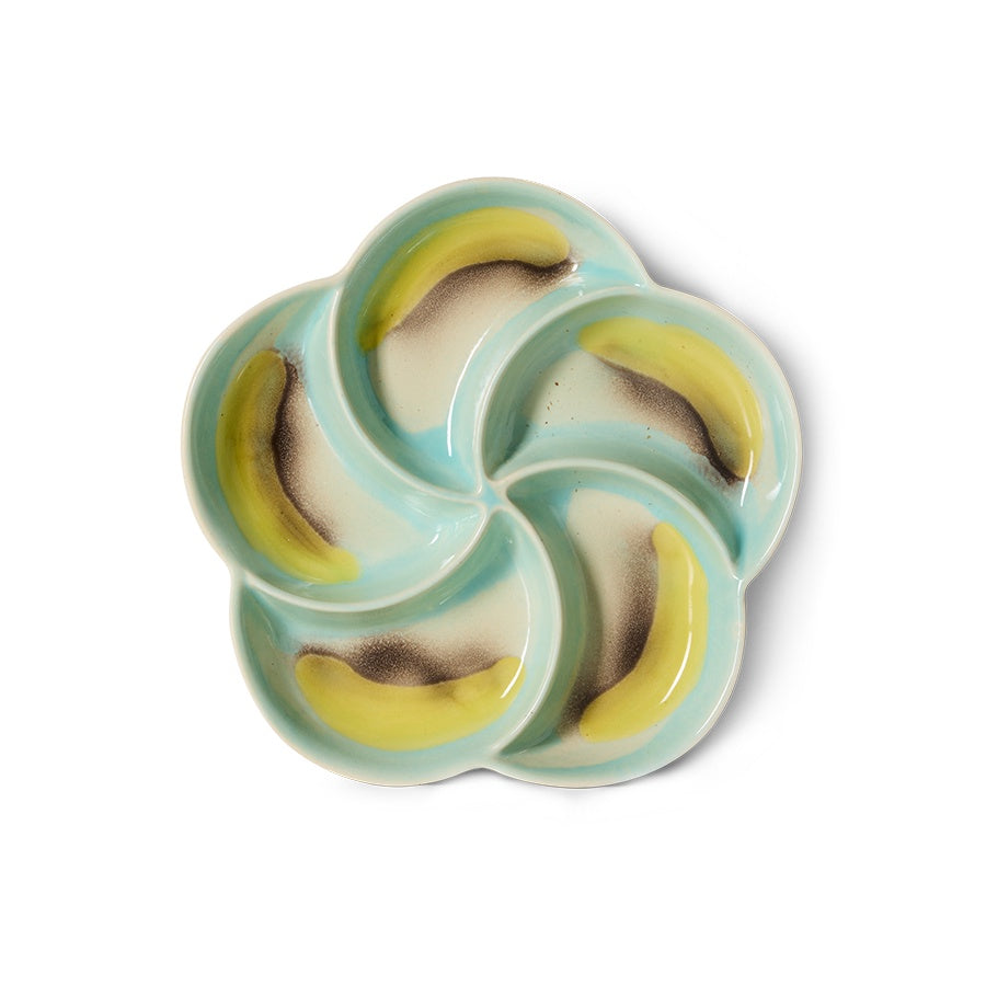 70s ceramics: Snack Tray-glint