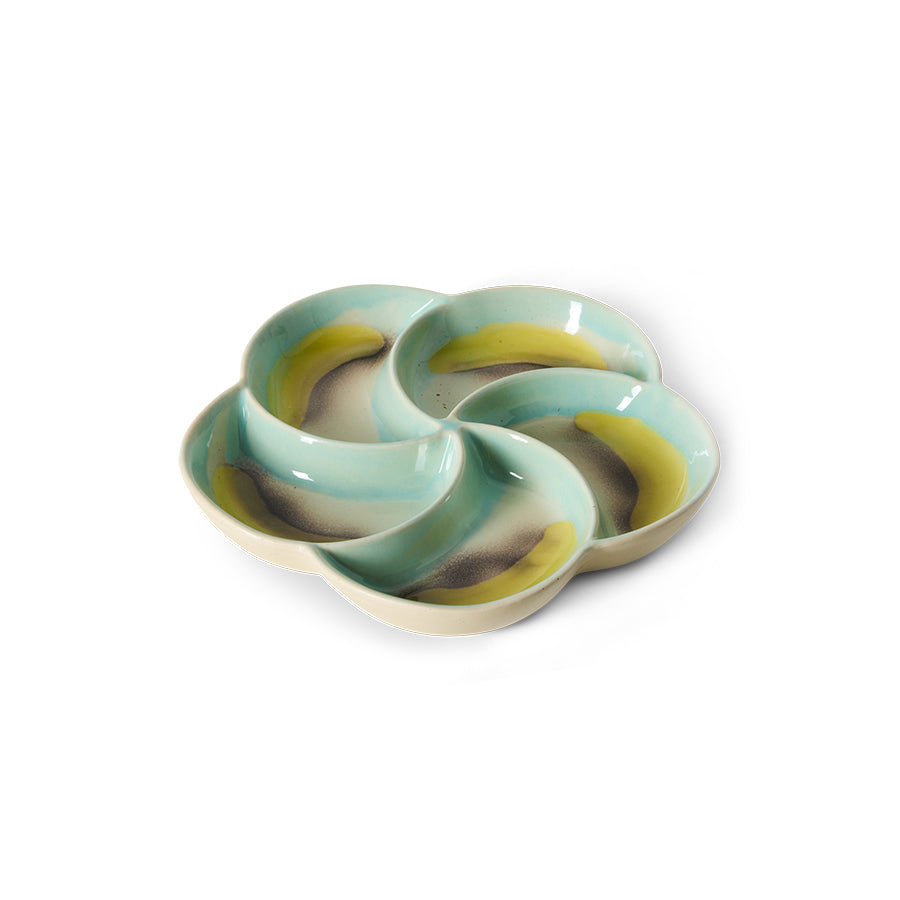 70s ceramics: Snack Tray-glint
