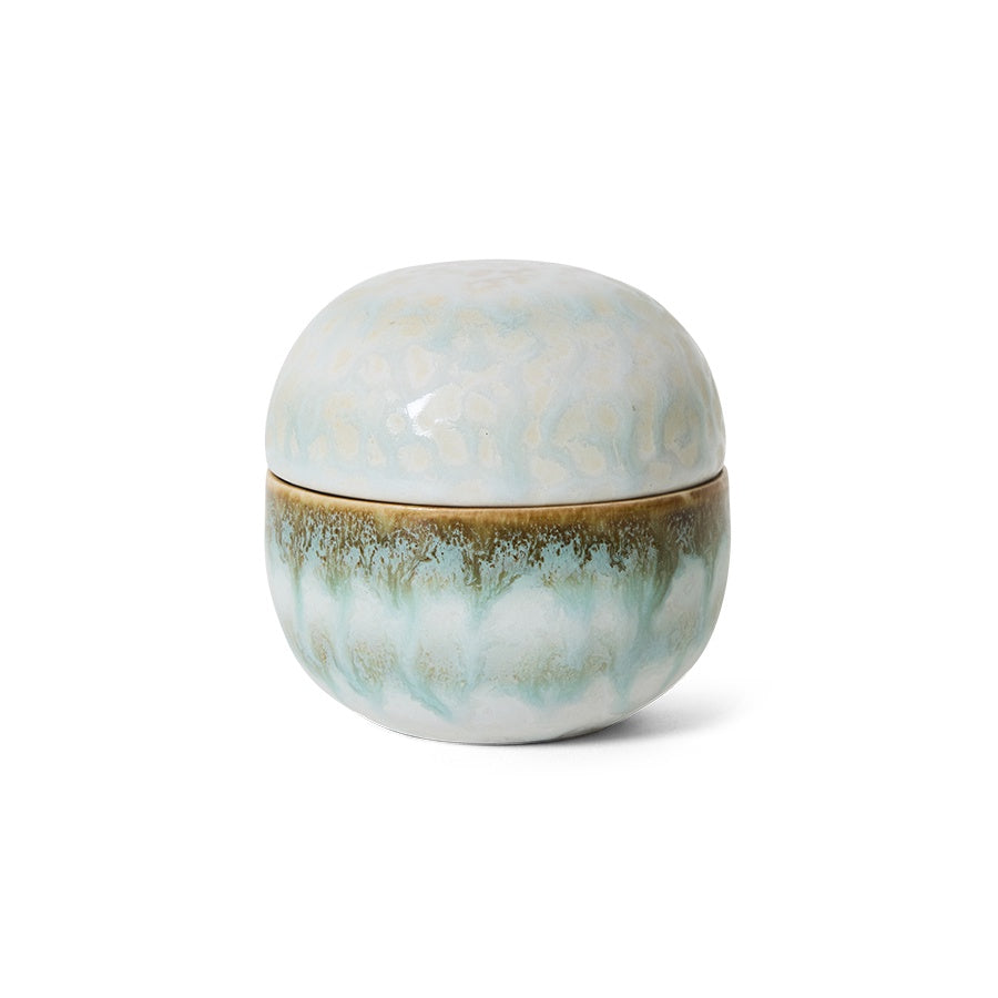 70s ceramics NEW: Sugar Pot Petal-multi