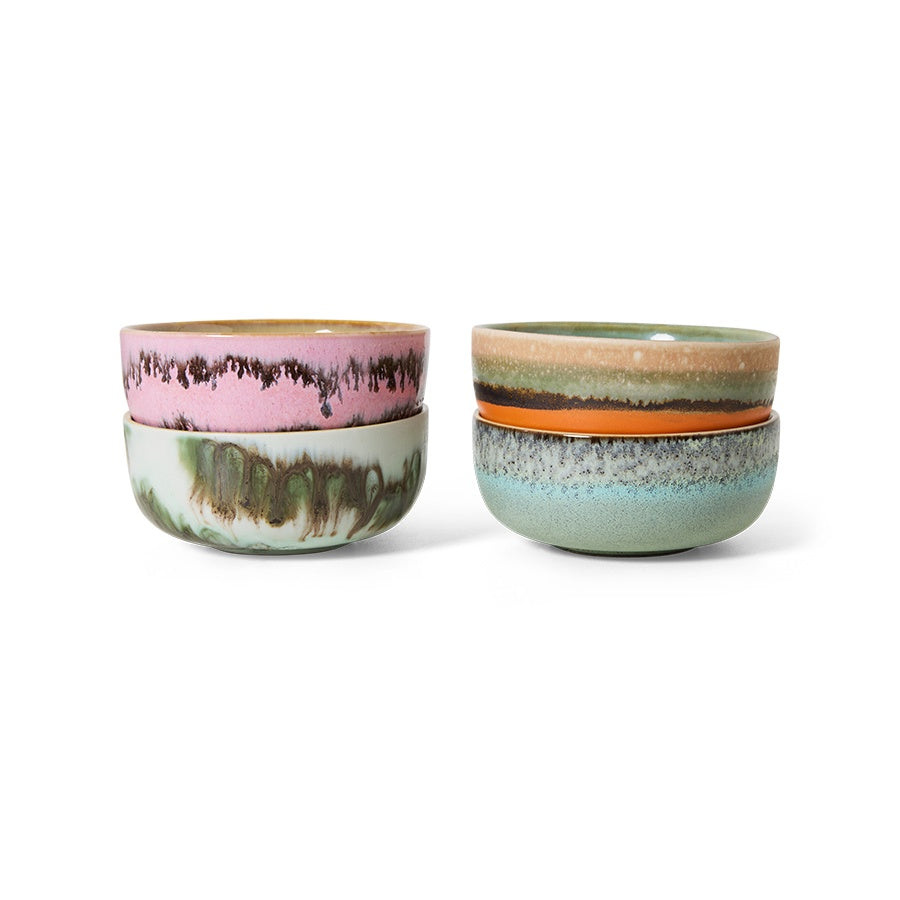 70s ceramics: Tapas Bowls (set of 4) Renaissance-mix