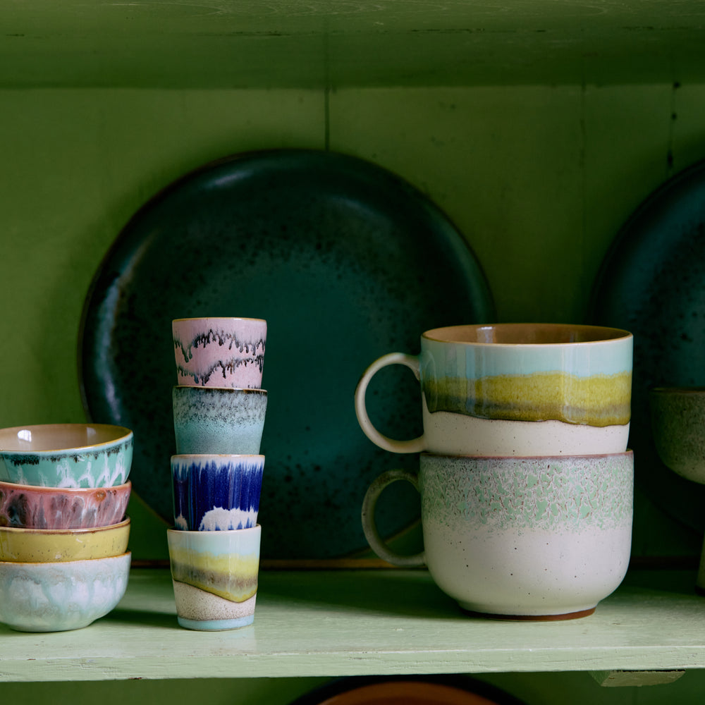 70s ceramics: Tea Cups (set of 2) Neo-mixed