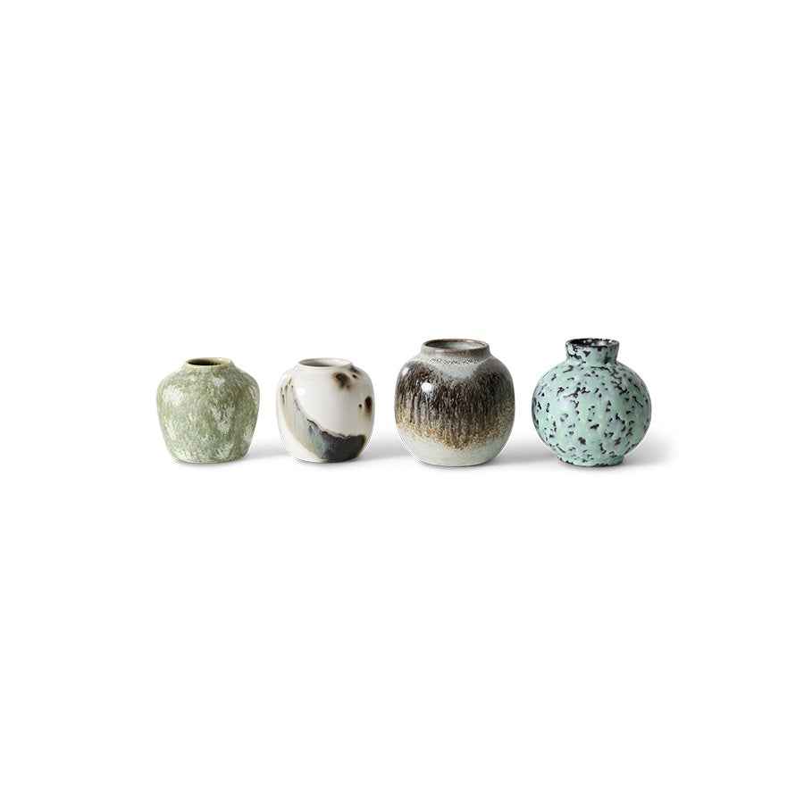 70s ceramics: Vases Small (set of 4)-canyon