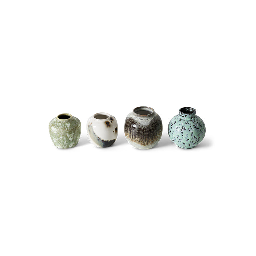 70s ceramics: Vases Small (set of 4)-canyon