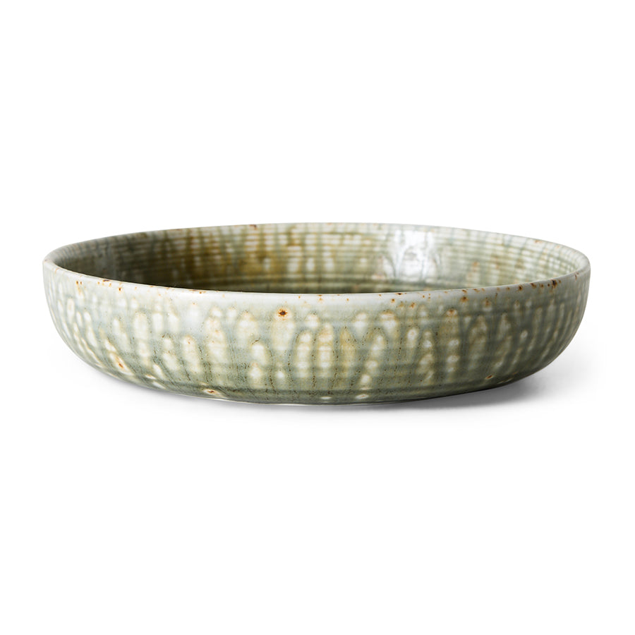 Chef ceramics: Deep plate L-rustic green
