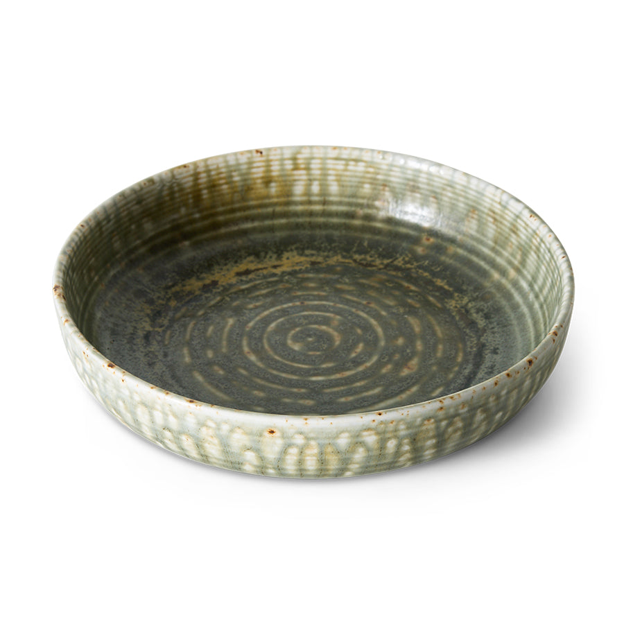 Chef ceramics: Deep plate L-rustic green