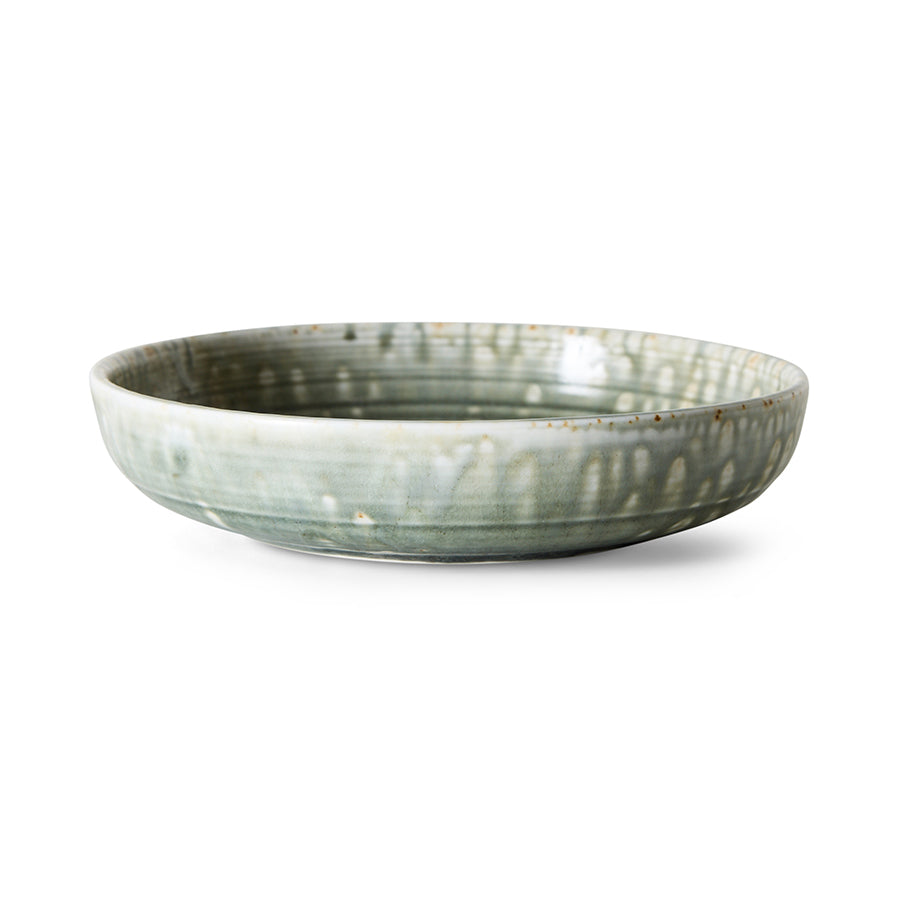 Chef ceramics: Deep plate M-rustic green