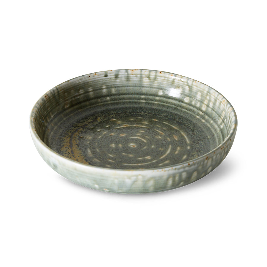 Chef ceramics: Deep plate M-rustic green