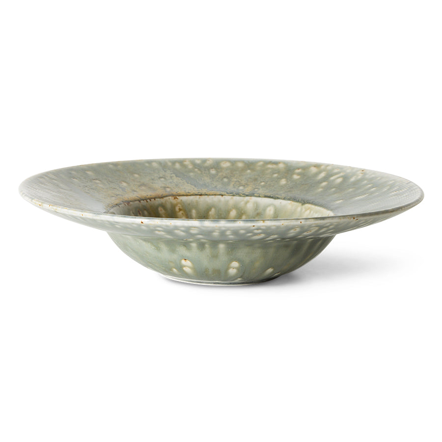 Chef ceramics: Pasta plate-rustic green
