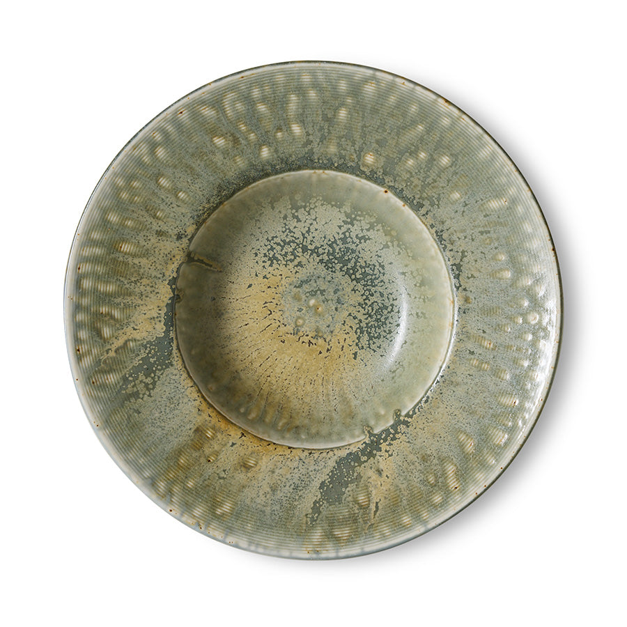 Chef ceramics: Pasta plate-rustic green