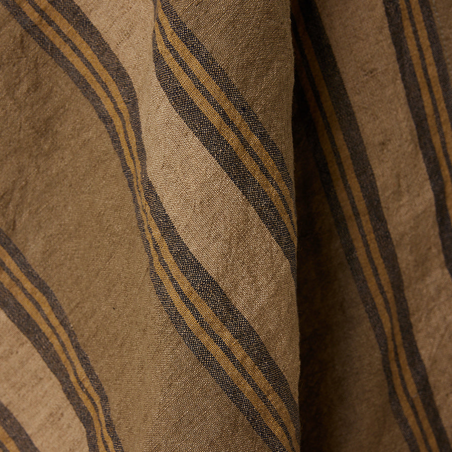 Handdoek Vida striped 50x70cm-sand/cream