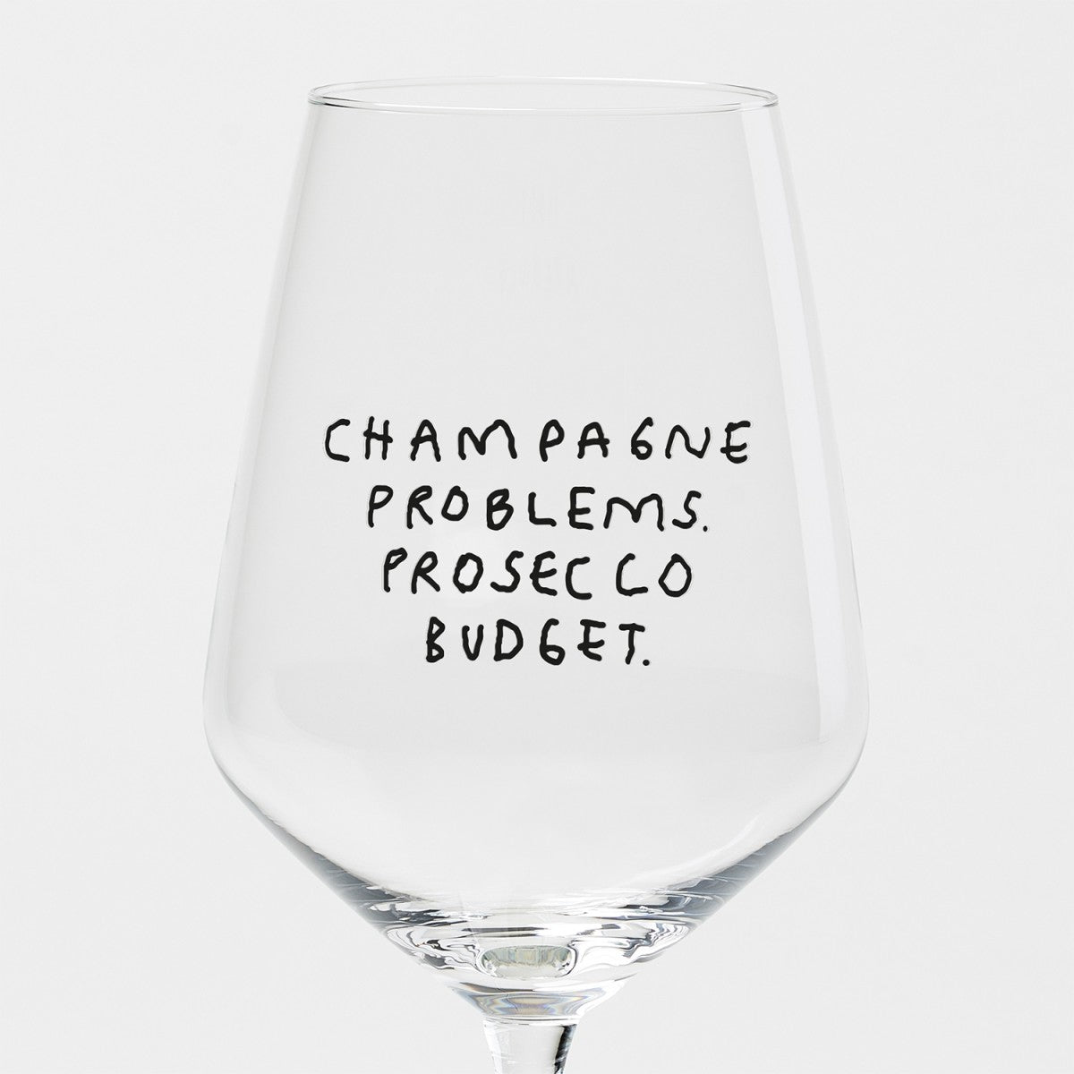 Wijnglas 'Champagne Problems-Prosecco Budget'-53 cl