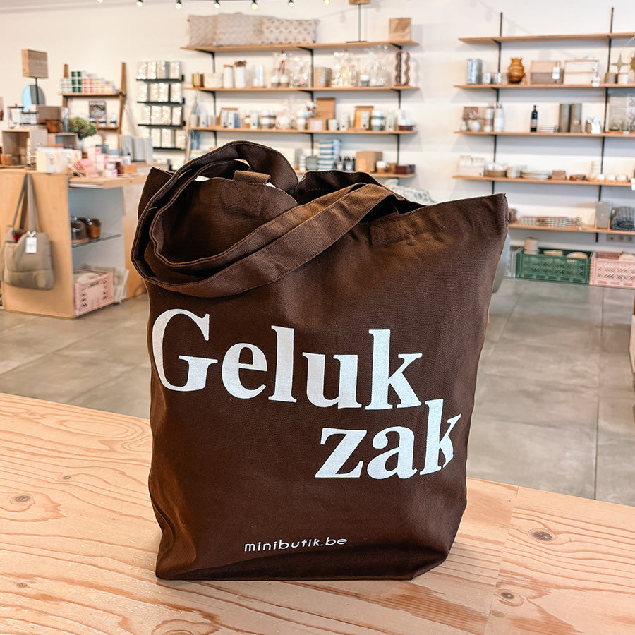 Gelukzak Shopper L-chocolate
