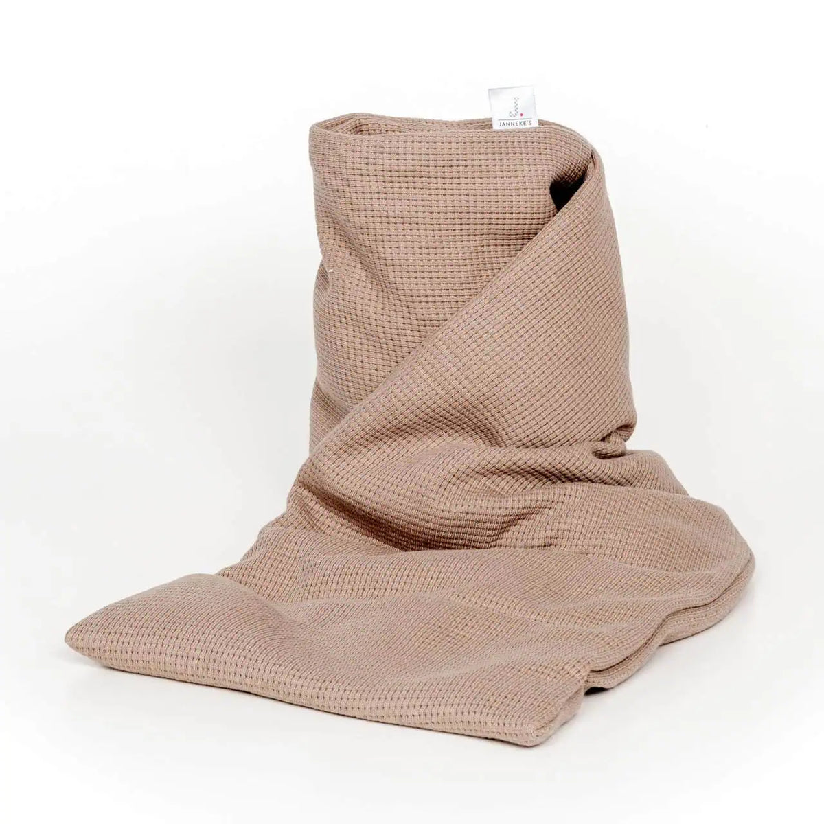 Warmtesjaal Rib Katoen-taupe