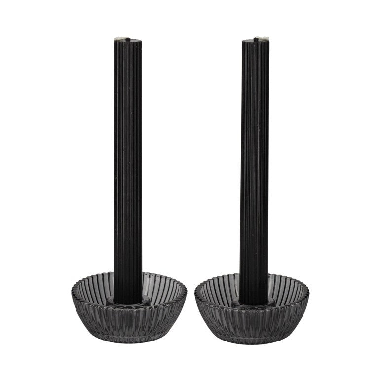 Giftset Kandelaar & Kaars Set van 2-zwart