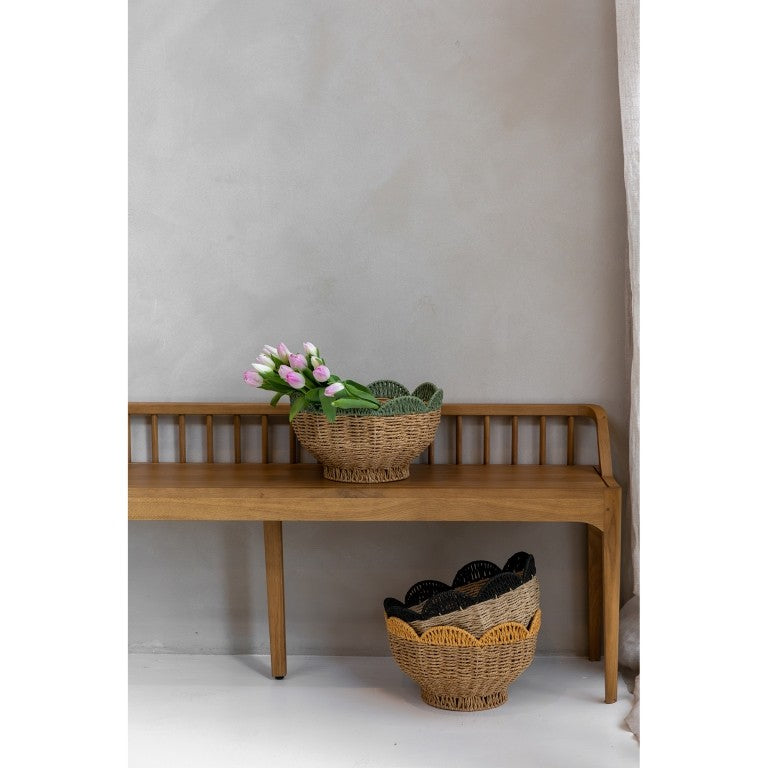 Schaal/mand Tulp-zwart