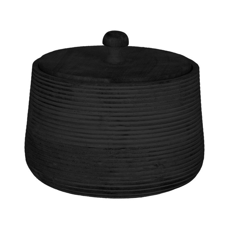 Opbergpot Mangohout XL-zwart