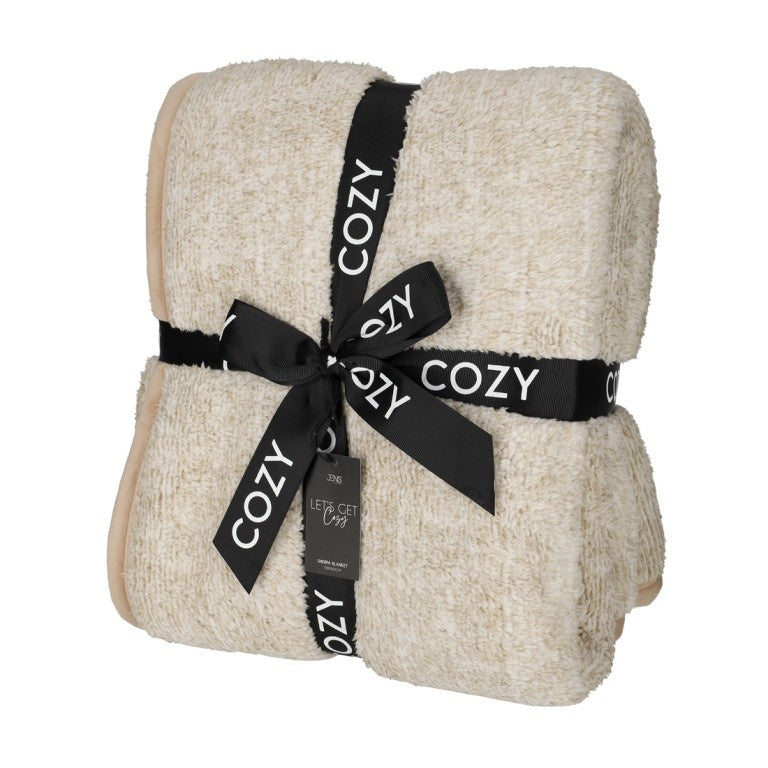 Plaid Sherpa Fleece/Teddy-taupe