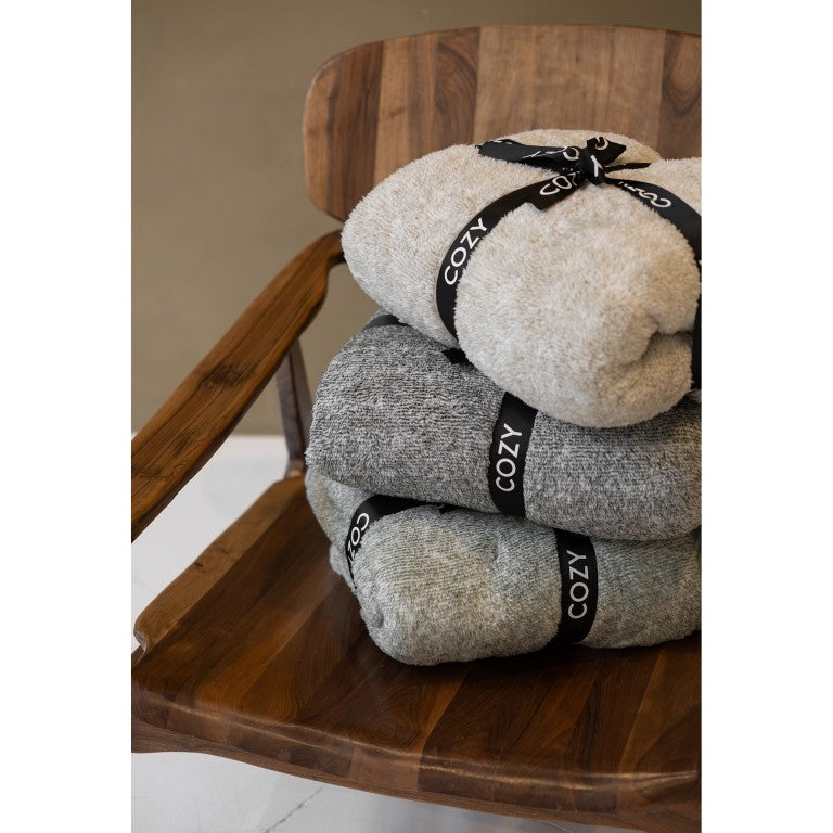 Plaid Sherpa Fleece/Teddy-taupe