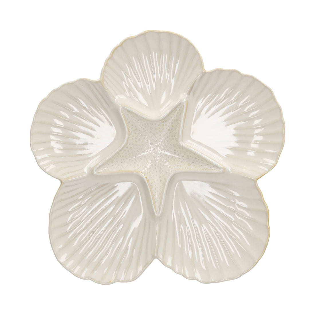 Serveerbord Schelp 30cm-wit