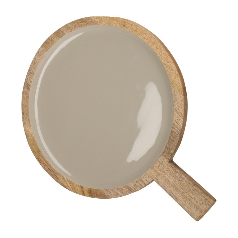 Bits & Bites Serveerplank Shiny Rond-naturel