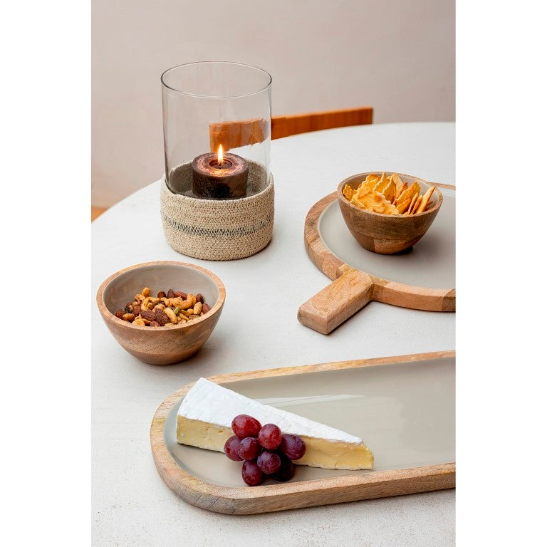 Bits & Bites Serveerplank Shiny Rond-naturel