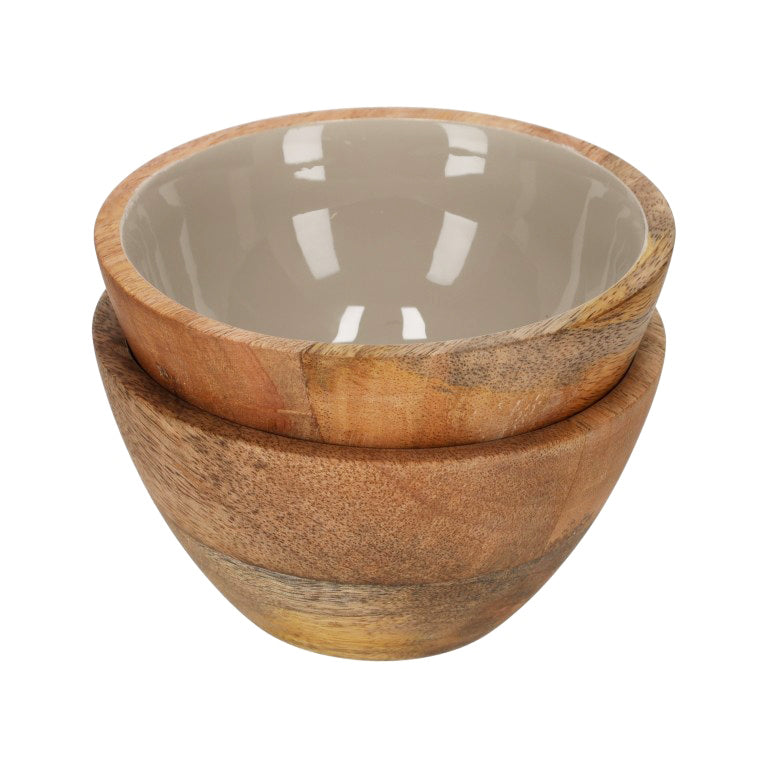 Bits & Bites Serveerschaaltjes Shiny Rond 2 stuks-naturel