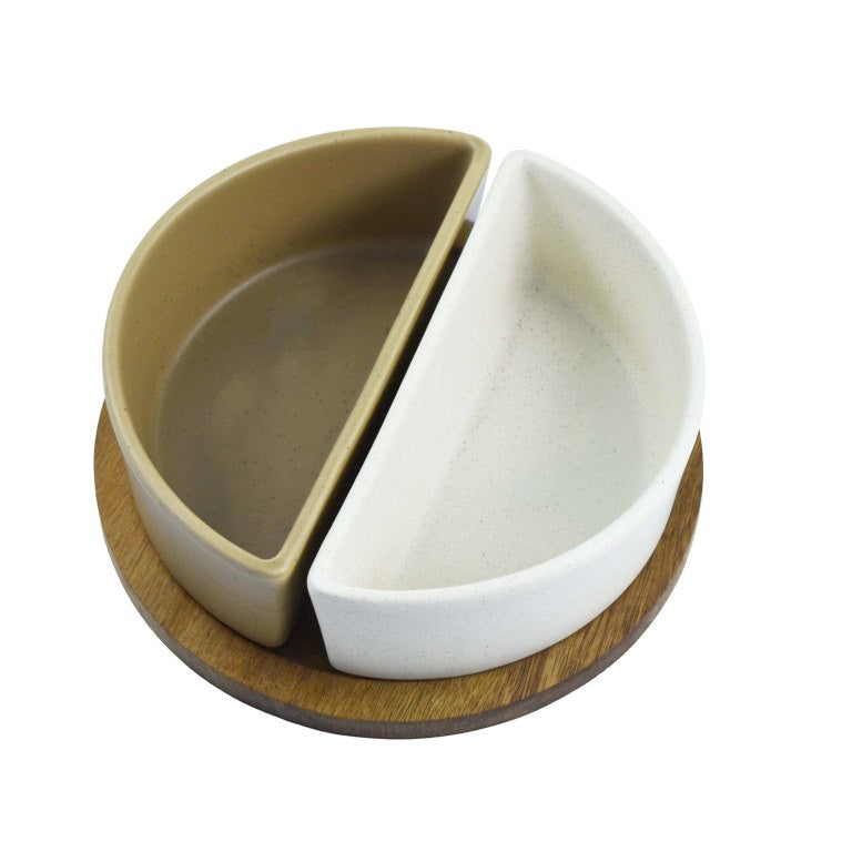 Bits & Bites Serveerset Faas Duo-wit/taupe