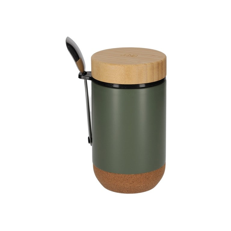 Thermo Beker met lepel Jake-groen