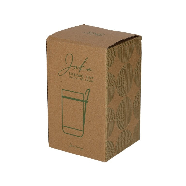 Thermo Beker met lepel Jake-groen