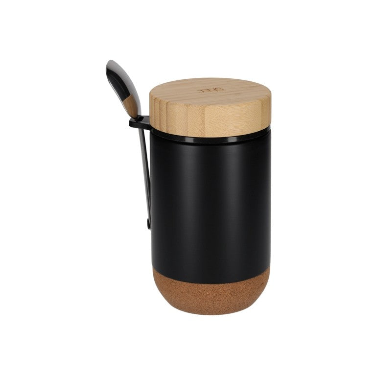 Thermo Beker met lepel Jake-zwart