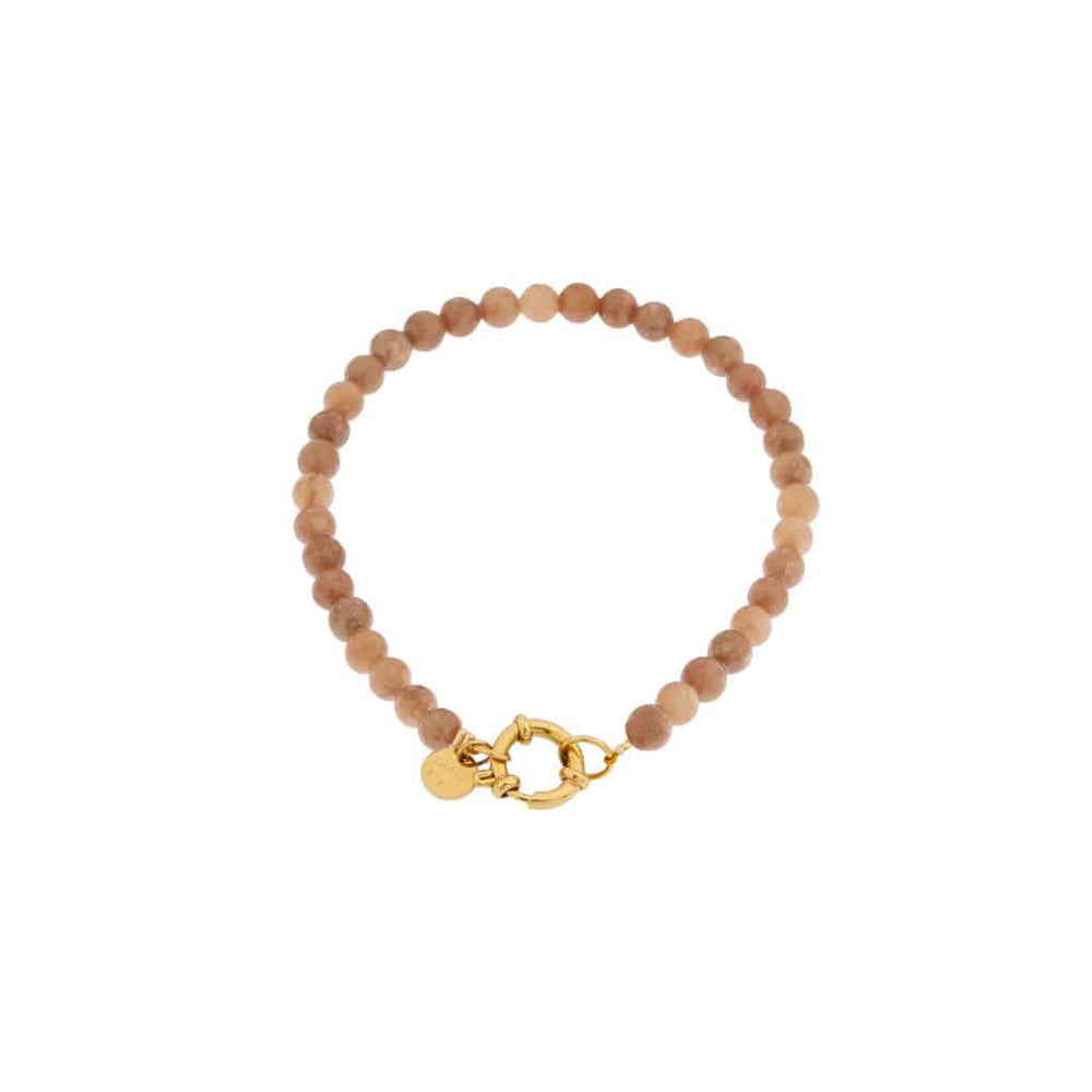 Armband Brown Beads-gold