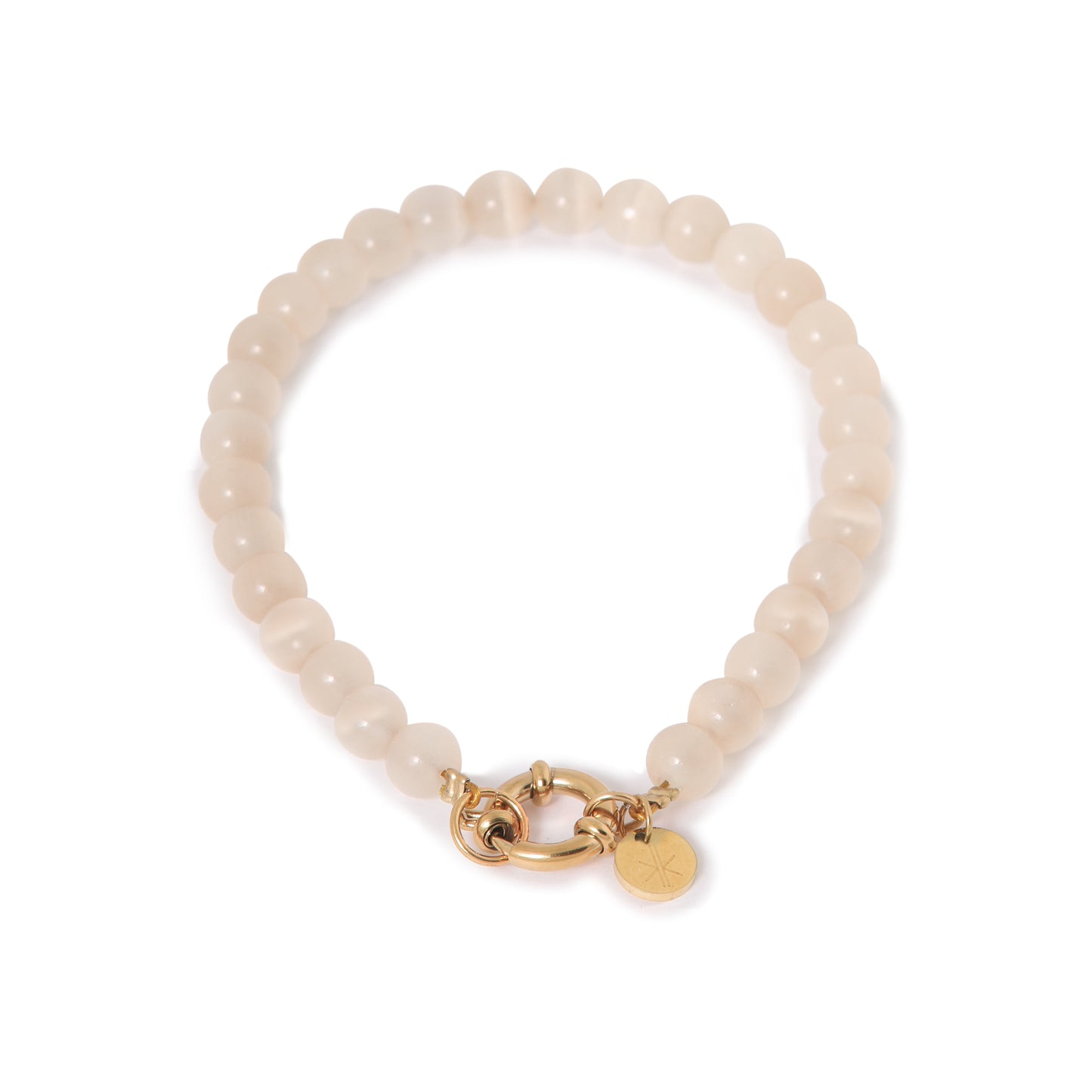 Armband Beige cat eye-gold