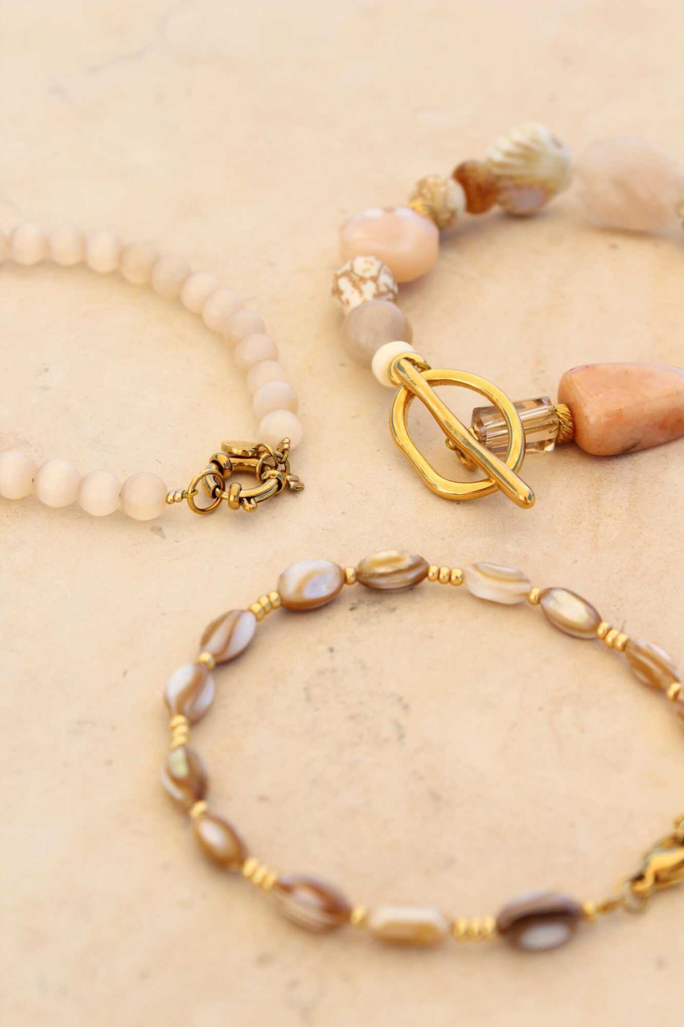 Armband Natural shell-gold